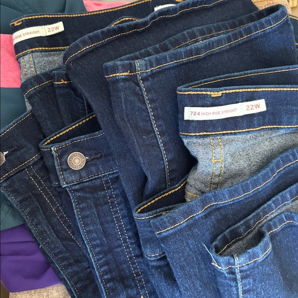 Levi’s 724 jeans High rise slim straight plus size 22W - Picture 7 of 7